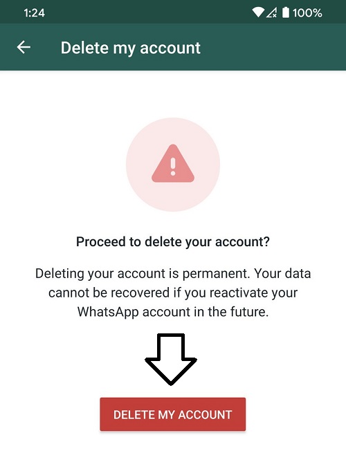 remove account whatsapp