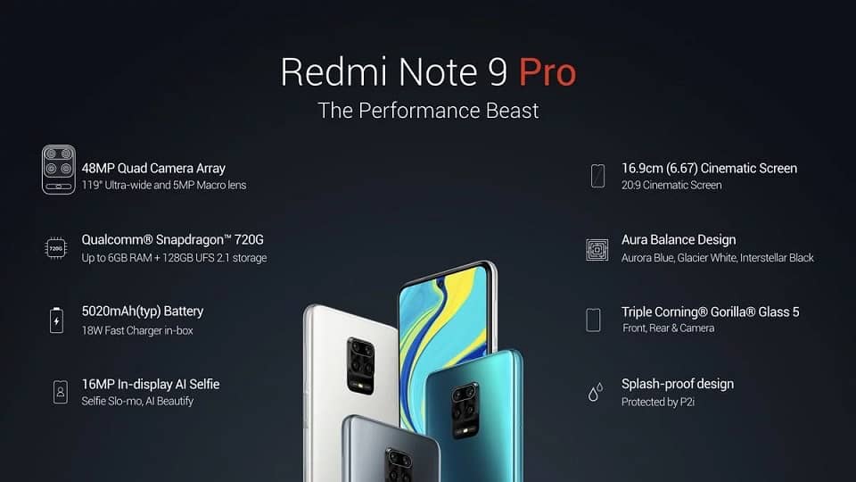 مشخصات ردمی نوت ۹ پرو - Redmi Note 9 Pro 