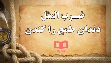 معنی ضرب المثل دندان طمع را کندن