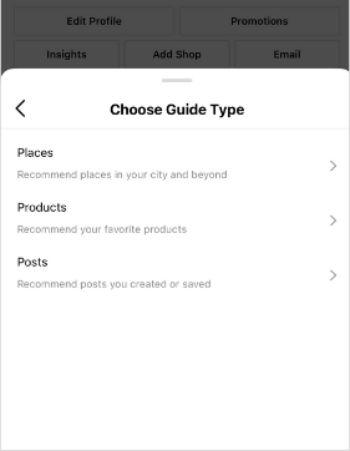 ایجاد بخش راهنما برای محصولات در Instagram
