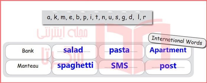 پاسخ تمرین ششم صفحه ۵۰ درس ۵ کتاب کار زبان هفتم