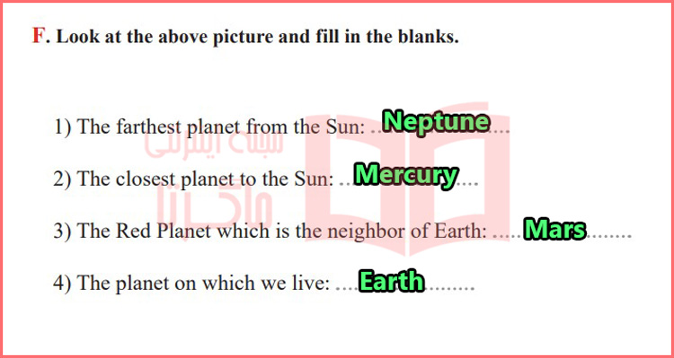 جواب تمرین F بخش سوم صفحه ۳۷ درس ۲ کتاب کار زبان دهم