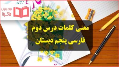 معنی کلمات ، هم خانواده و مخالف درس دوم فارسی پنجم ابتدایی