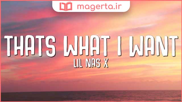 متن و ترجمه آهنگ THATS WHAT I WANT از لیل ناز اکس - Lil Nas X