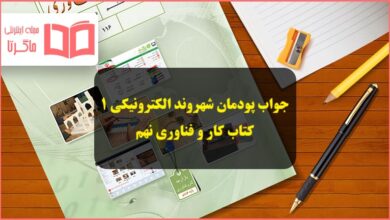 جواب سوالات پودمان شهروند الکترونیکی 1 کاروفناوری هشتم