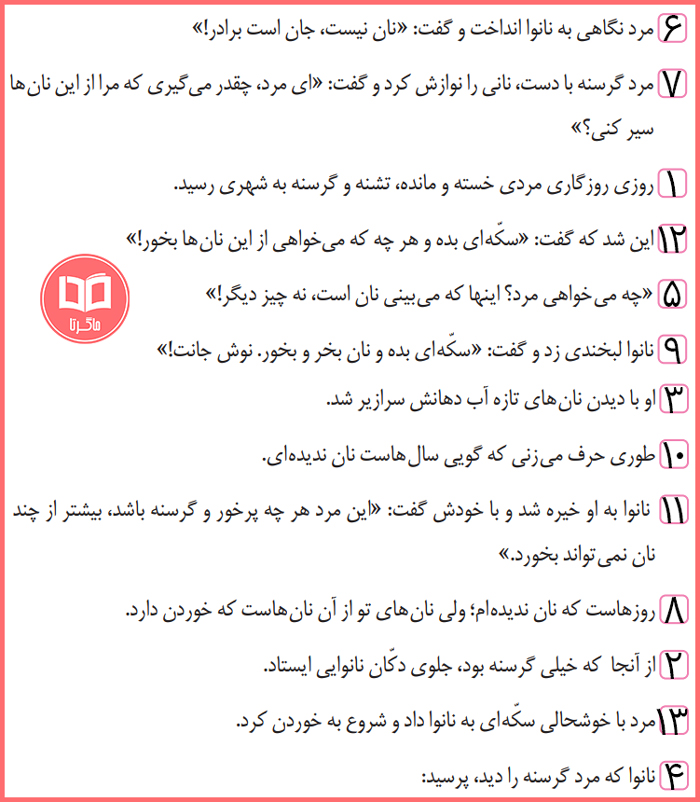 پاسخ صفحه 19 و 20 نگارش فارسی ششم ابتدایی