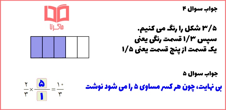 پاسخ سوالات فرهنگ نوشتن صفحه 40 ریاضی ششم