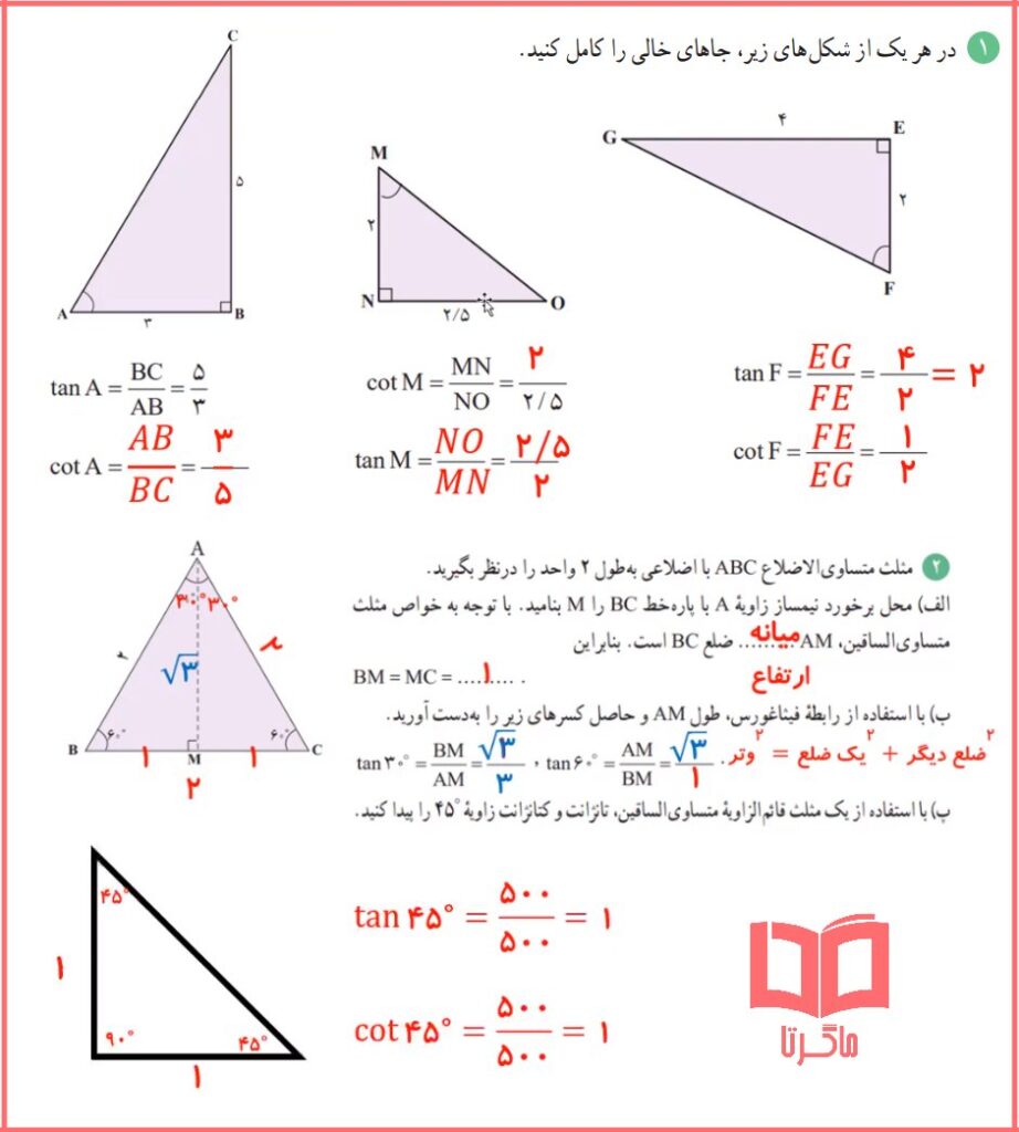 جواب فعالیت صفحه ۳۱ ریاضی دهم با راه حل کامل