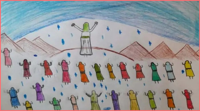 نقاشی زبان باران امام رضا