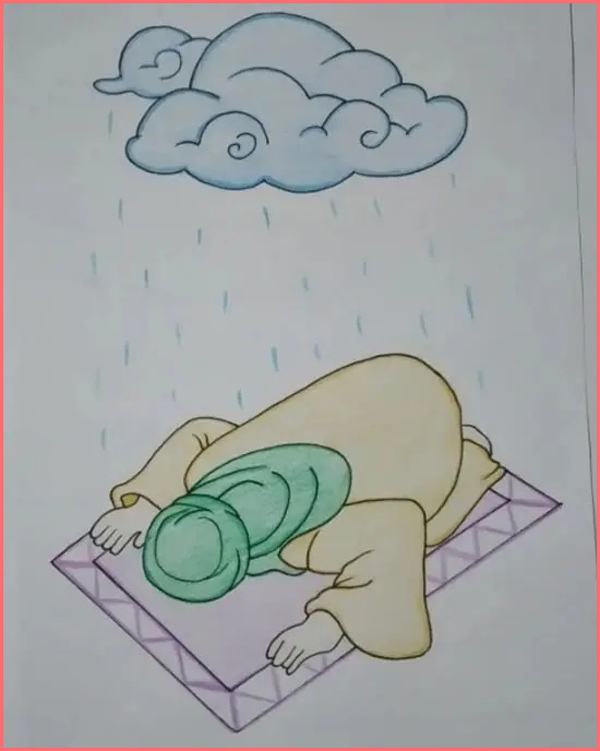 نقاشی زبان باران امام رضا