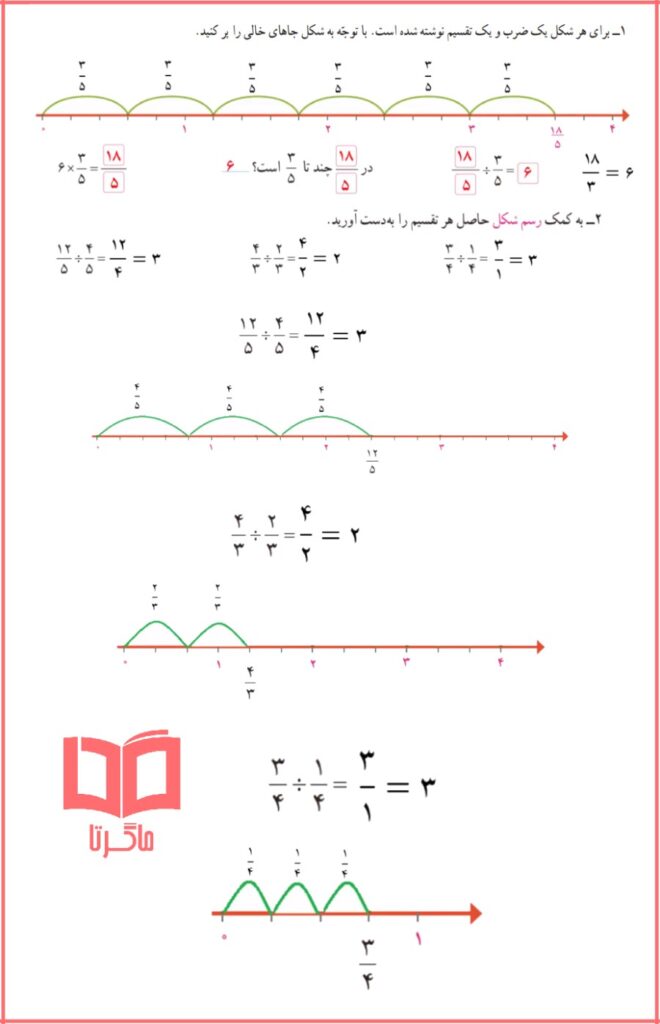 حل سوالات فعالیت صفحه 30 کتاب ریاضی پایه ششم ابتدایی