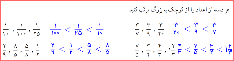 پاسخ کار در کلاس صفحه 37 ریاضی ششم ابتدایی