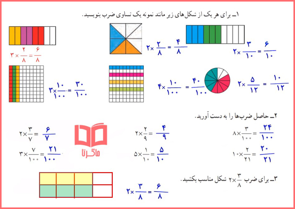 حل کار در کلاس صفحه 39 ریاضی پایه چهارم دبستان