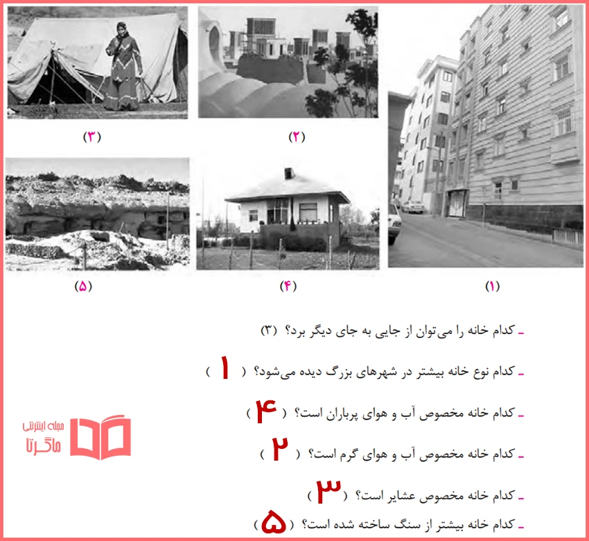 پاسخ سوالات کاربرگه شماره 14 مطالعات اجتماعی سوم دبستان