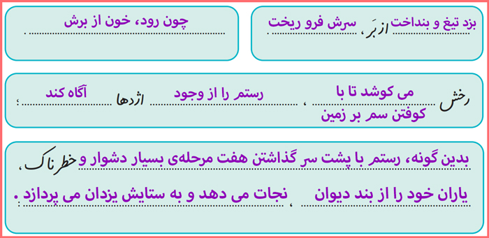 جواب صفحه 34 نگارش فارسی ششم ابتدایی