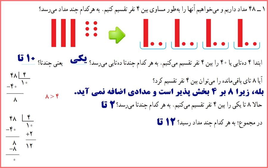 گام به گام صفحه 64 ریاضی چهارم دبستان