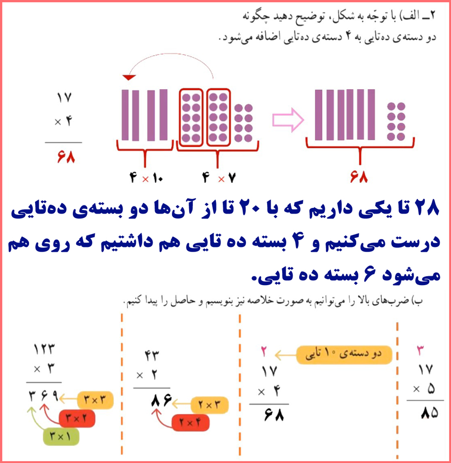 حل فعالیت های صفحه 48 ریاضی پایه چهارم دبستان