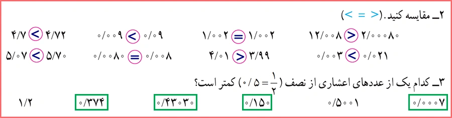 حل تمرین صفحه 47 ریاضی ششم ابتدایی با توضیح