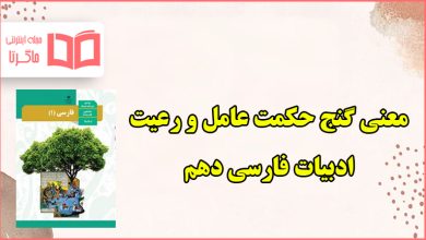 معنی و مفهوم گنج حکمت عامل و رعیت فارسی دهم