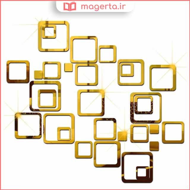 آینه دکوراتیو مدل مربع مربعی