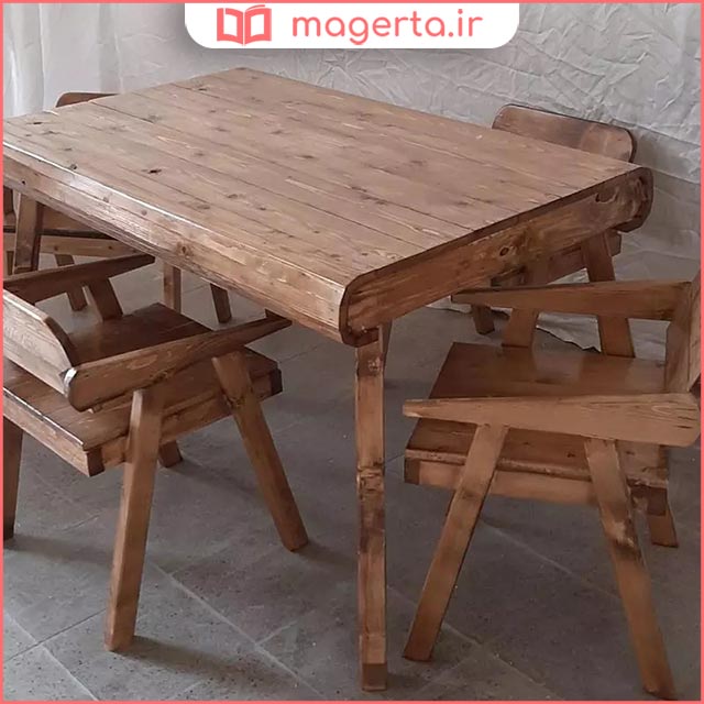 میز و صندلی ناهار خوری 4 نفره چوبی مدرن