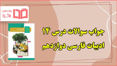 جواب قلمروهای کارگاه متن پژوهی درس چهاردهم فارسی دوازدهم