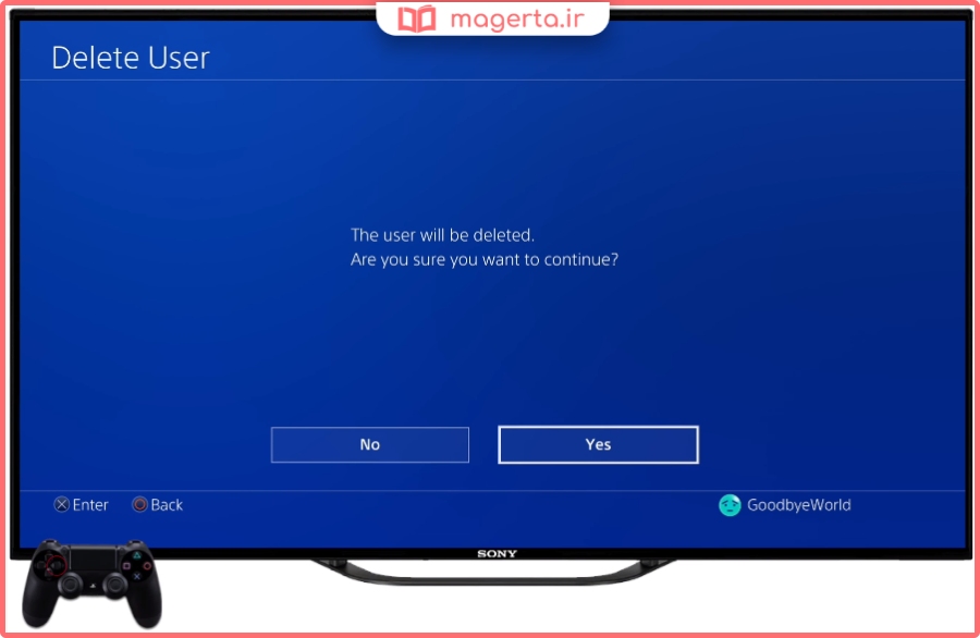 آموزش حذف اکانت PS4