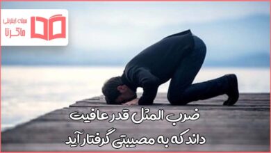 معنی ضرب المثل قدر عافیت داند که به مصیبتی گرفتار آید