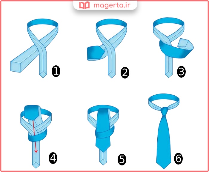 طریقه بستن کراوات با گره ریز