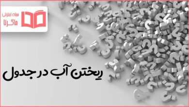 ریختن آب در جدول