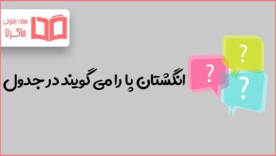 انگشتان پا را می گویند در جدول