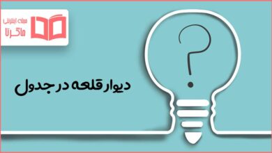 دیوار قلعه در جدول