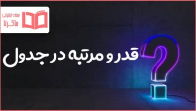 قدر و مرتبه در جدول