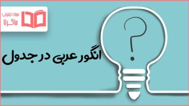 انگور عربی در جدول