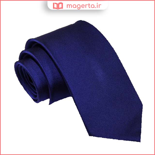کراوات ابریشمی آبی تیره مردانه