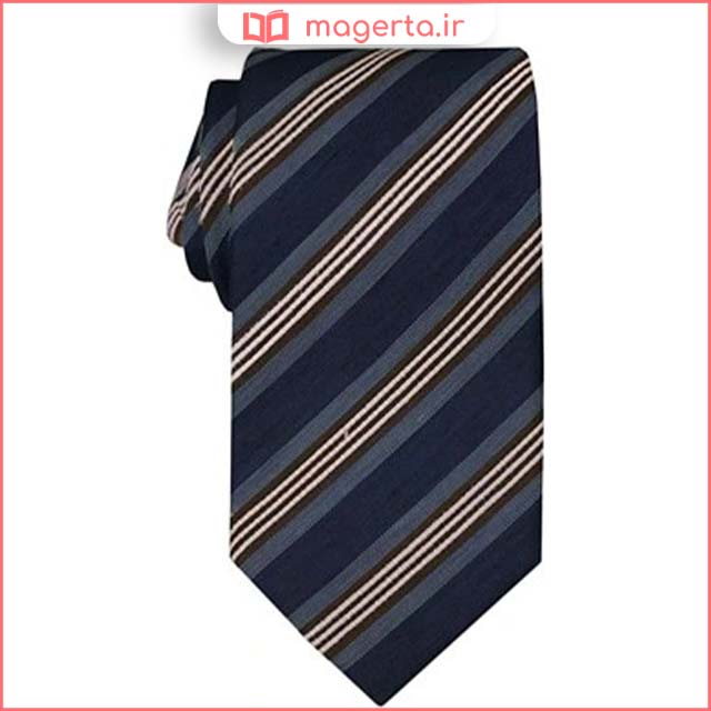 کراوات راه راه کتان ابریشمی مردانه