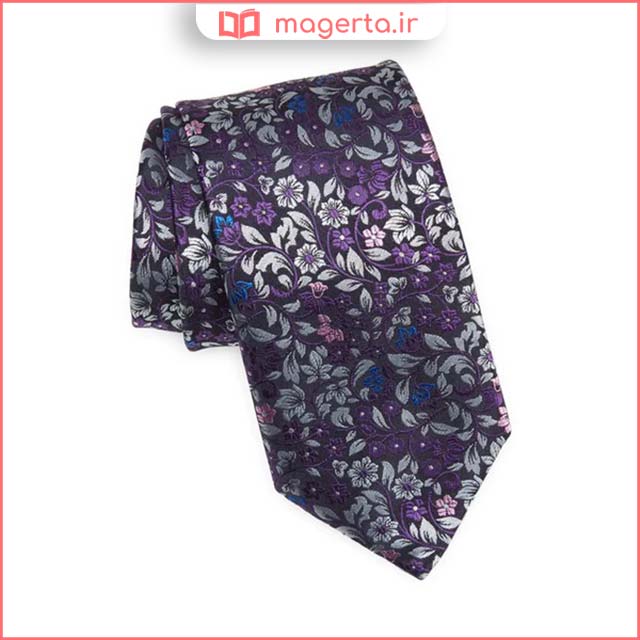 کراوات ابریشمی جدید مردانه طرح گل دار