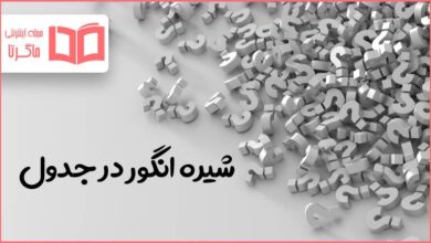 شیره انگور در جدول
