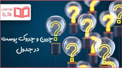 چین و چروک پوست در جدول