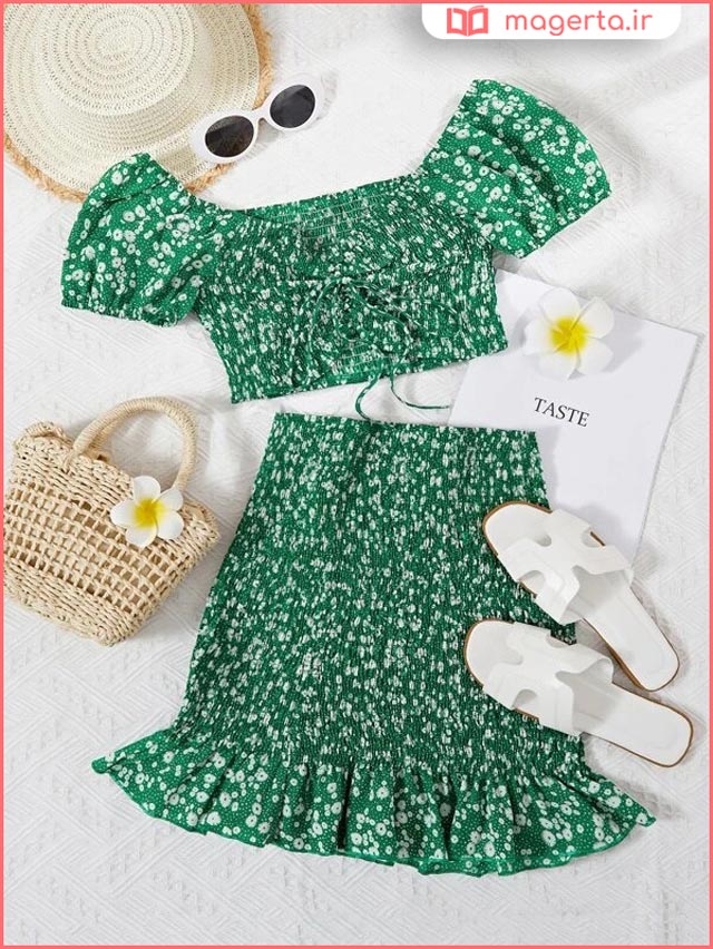 مدل لباس های تابستانه دخترانه سبز