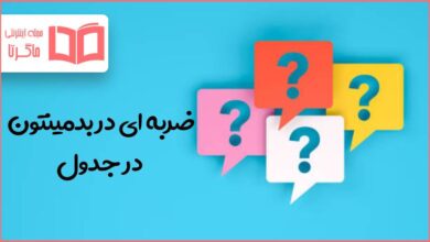 ضربه ای در بدمینتون در جدول
