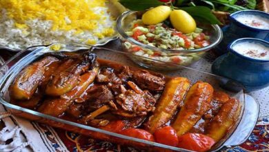 طرز تهیه خورشت مرغ و بادمجان