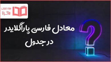 معادل فارسی پاراگلایدر در جدول