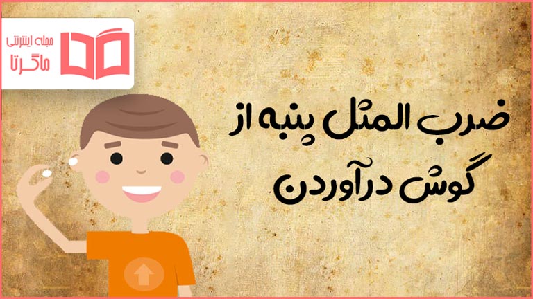 ضرب المثل پنبه از گوش درآوردن