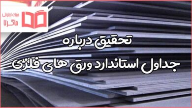 تحقیق درباره جداول استاندارد ورق های فلزی