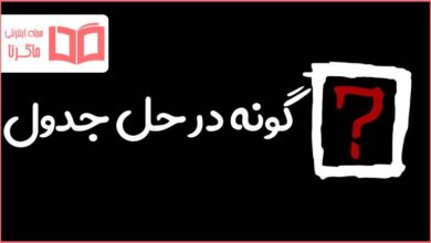 گونه در حل جدول