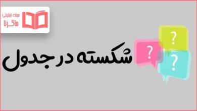 شکسته در جدول