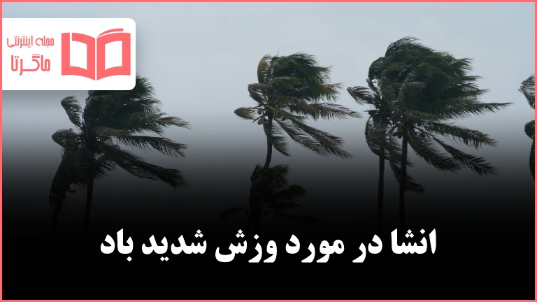 انشا در مورد وزش شدید باد پایه هشتم