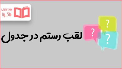 لقب رستم در جدول