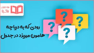 رودی که به دریاچه هامون میریزد در جدول